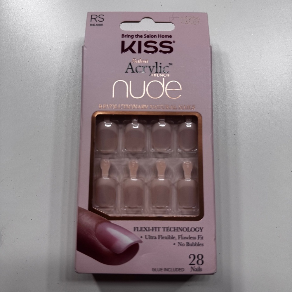 Kiss acrylic French nude set of nails